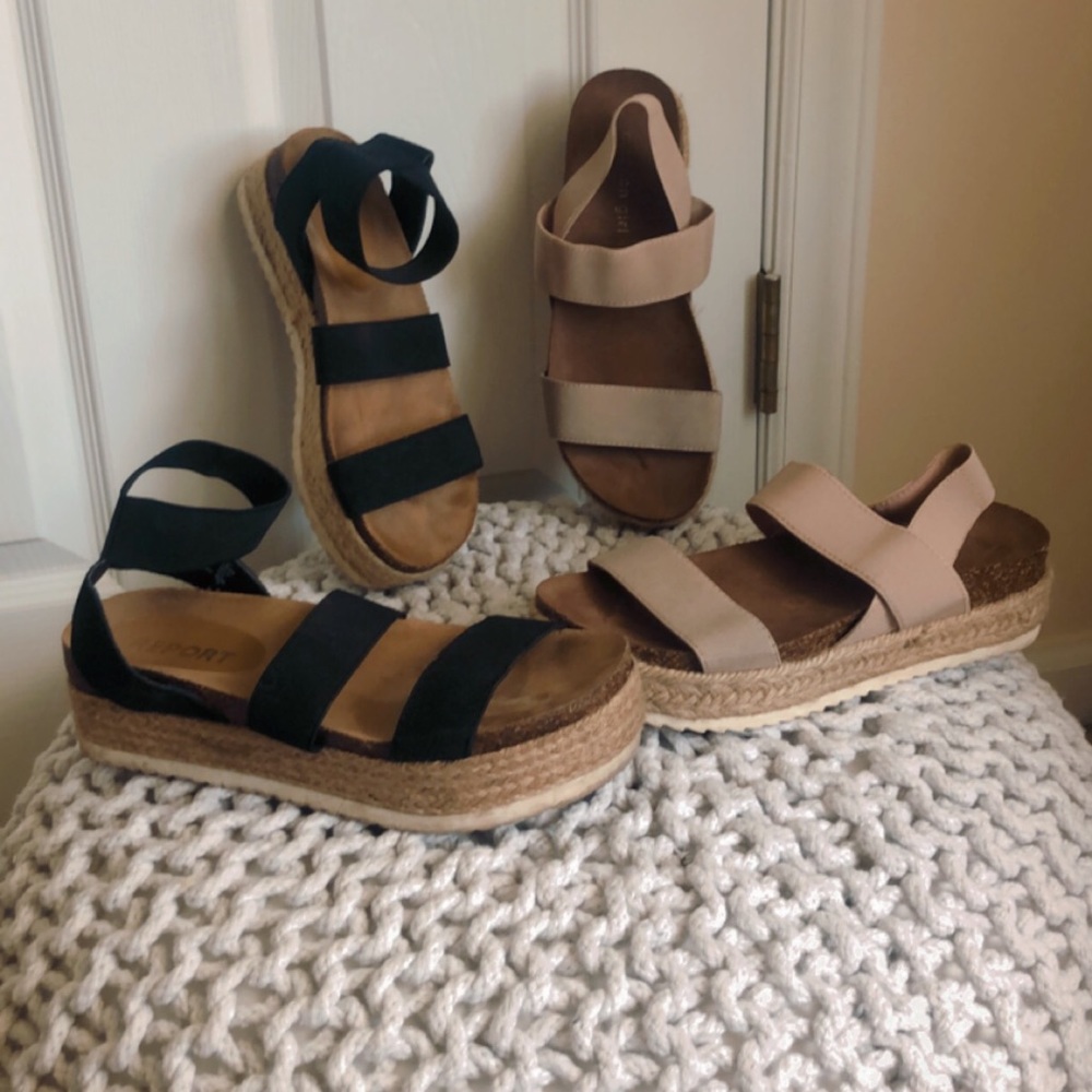 Flatform Sandals Elastic Band Espadrilles Bundle